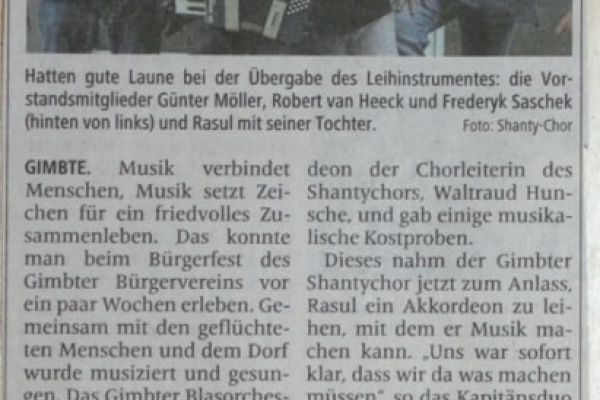 Besonderer Gast beim Chor