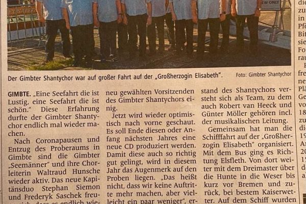 Chorfahrt nach Elsfleth