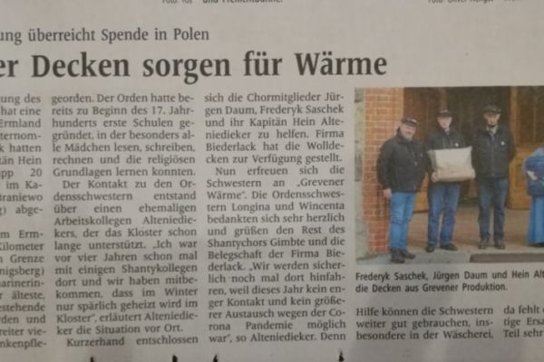 Deckenspende für Kloster in Polen