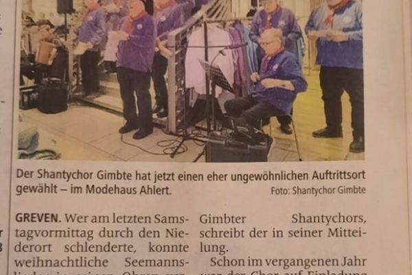 Weihnachtssingen bei Ahlert